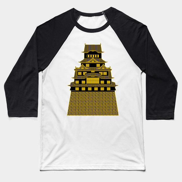 Black Himeji Castle II Baseball T-Shirt by PabloDeChenez